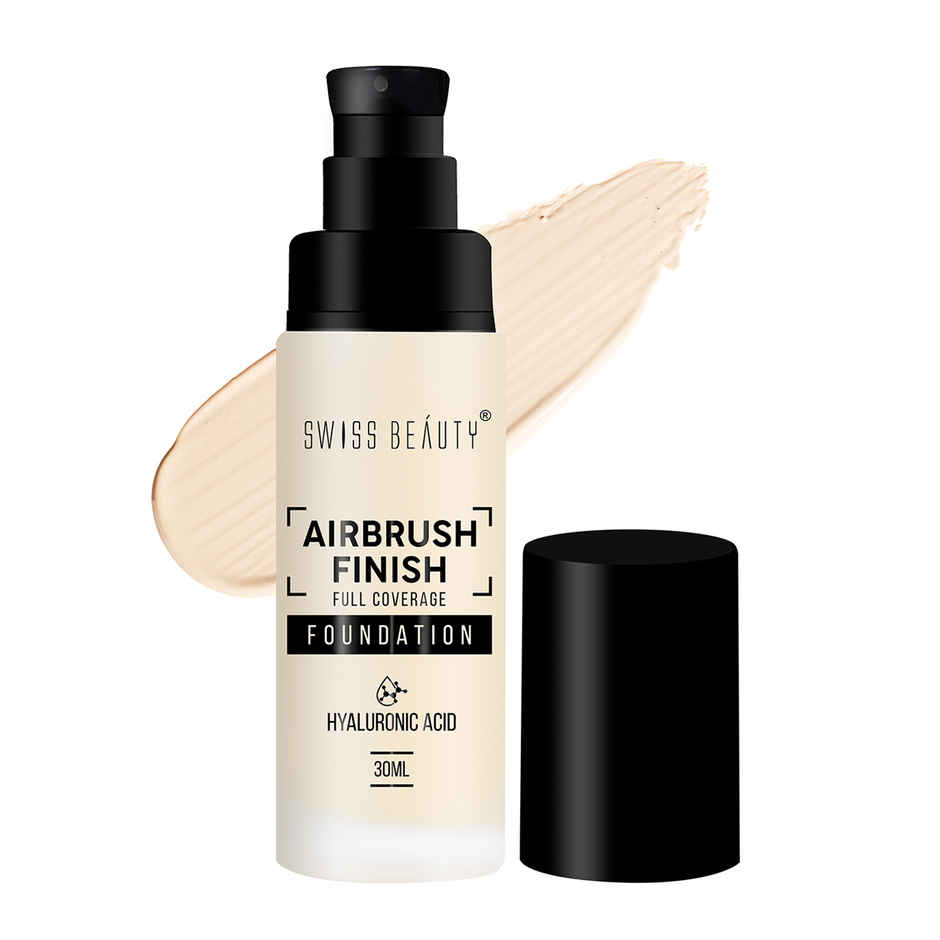Swiss Beauty Airbrush Finish Full Coverage Foundation - Shell White