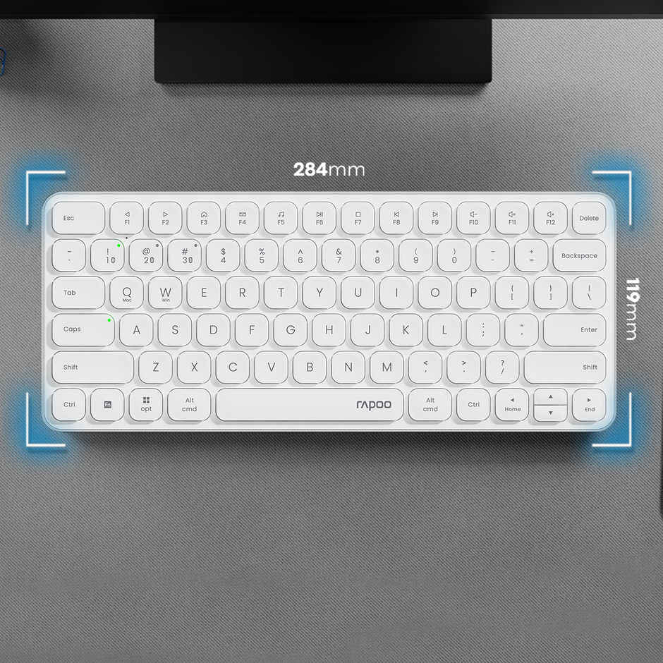 Rapoo E9050L Bluetooth Wireless Multi-Device Keyboard | Connect with 4 Devices | White