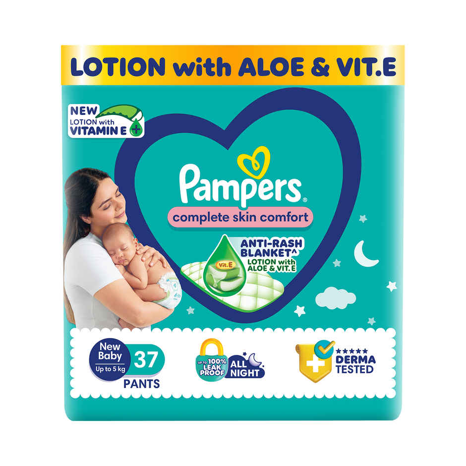 Pampers All Round Protection Diapers | Pant Style | New Born | 37 pcs