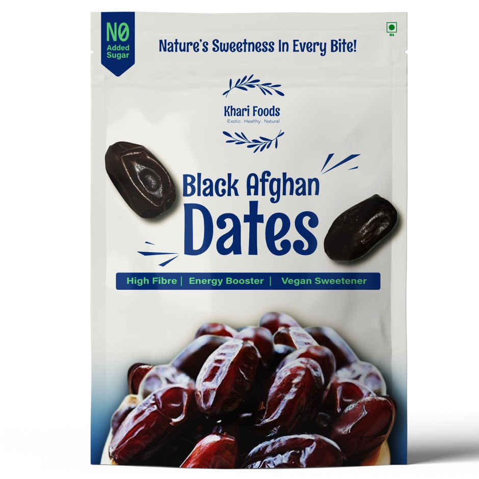 Khari Foods Kimera Dates(400gms) & Khari Foods Black Afghan Dates(200gms) Combo