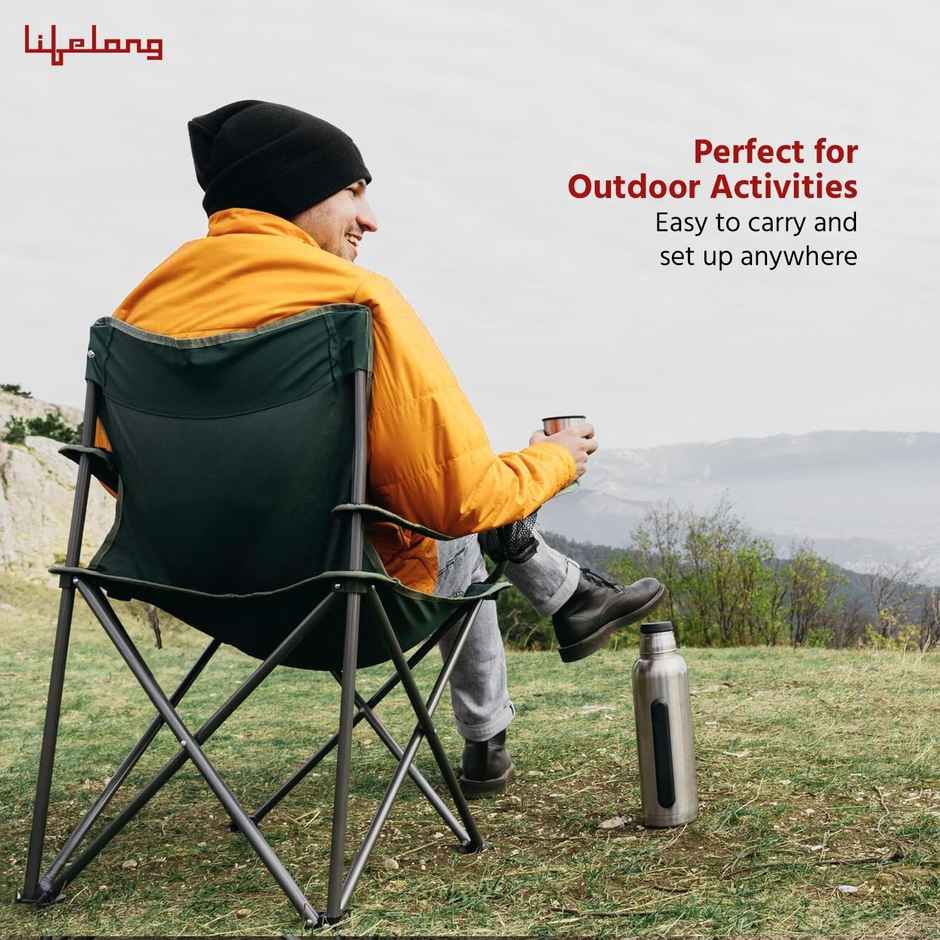 Lifelong Folding Chair | Portable | Easy to Carry | For Travelling and Outdoor/Indoor Use