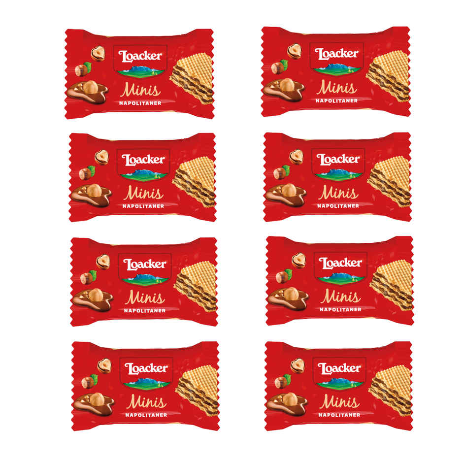 Loacker Minis Napolitaner Hazelnut Wafer Cookies with Tin
