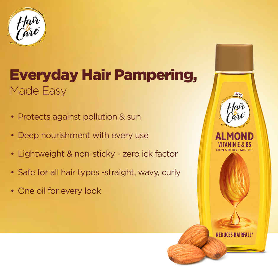 Hair & Care With Walnut & Almond,Non-Sticky Hair Oil