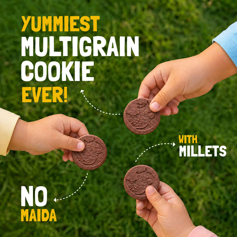 Slurrp Farm No Maida No Palm Oil Choco Ragi Cookies | Yummy Biscuits For Kids | Combo