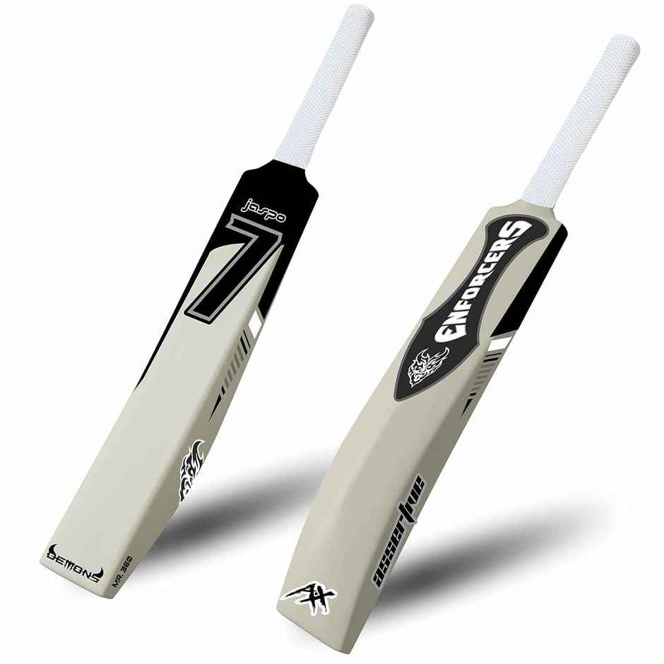 Jaspo 7 Enforcers Plastic Tennis Cricket Bat, Full Size (34 x 4.5 Inches), Heavy Duty