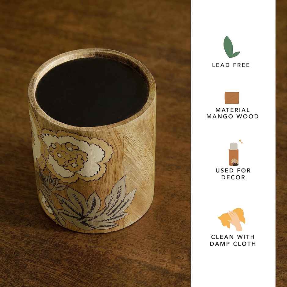 Fleur D'Or Candle Stand Small | Wood | Natural | Ellementry