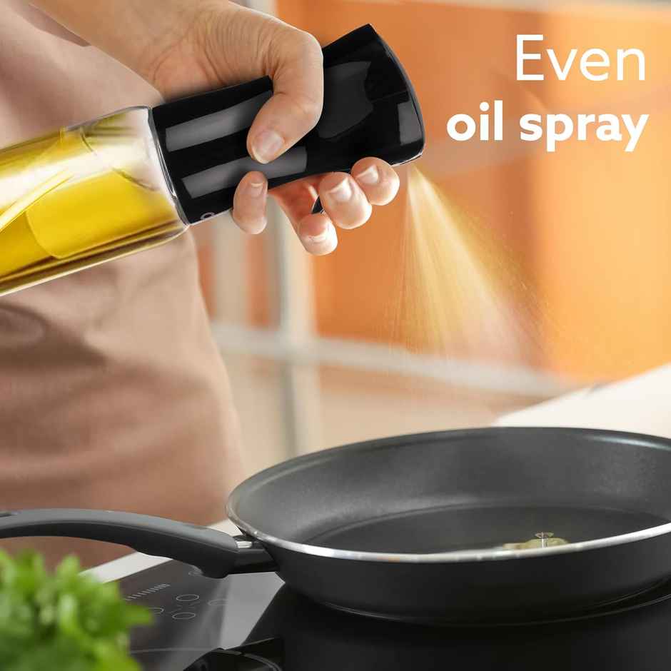 AGARO Elegant Oil Sprayer for Cooking, 200 Ml, Glass Body