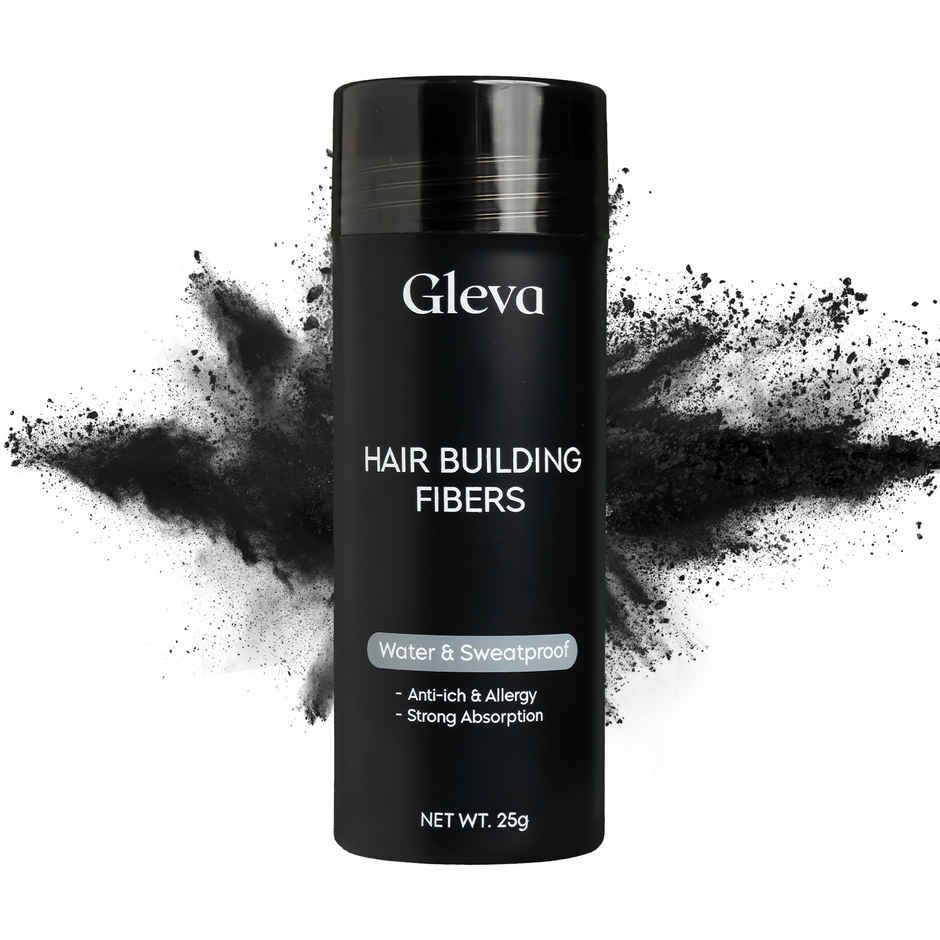 Gleva Hair Building Fibres Hair Powder | Black