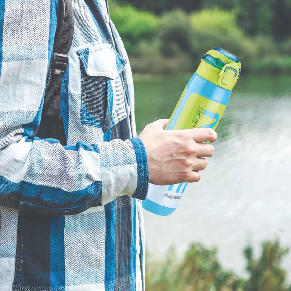 Nayasa Turbo Steel Bottle | Leak-Proof & BPA-Free | Stylish & Durable Water Bottle | Green - 730 ml