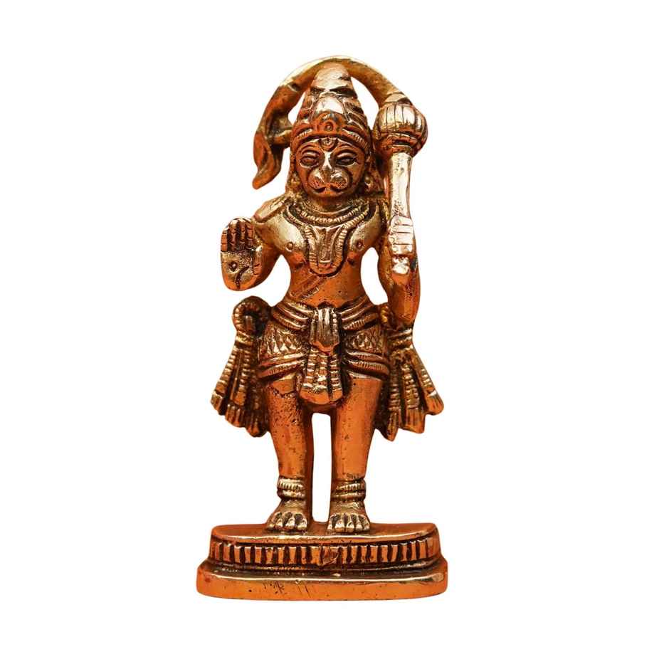 Pure Brass Hanuman Idol | 4 Inch | ServDharm