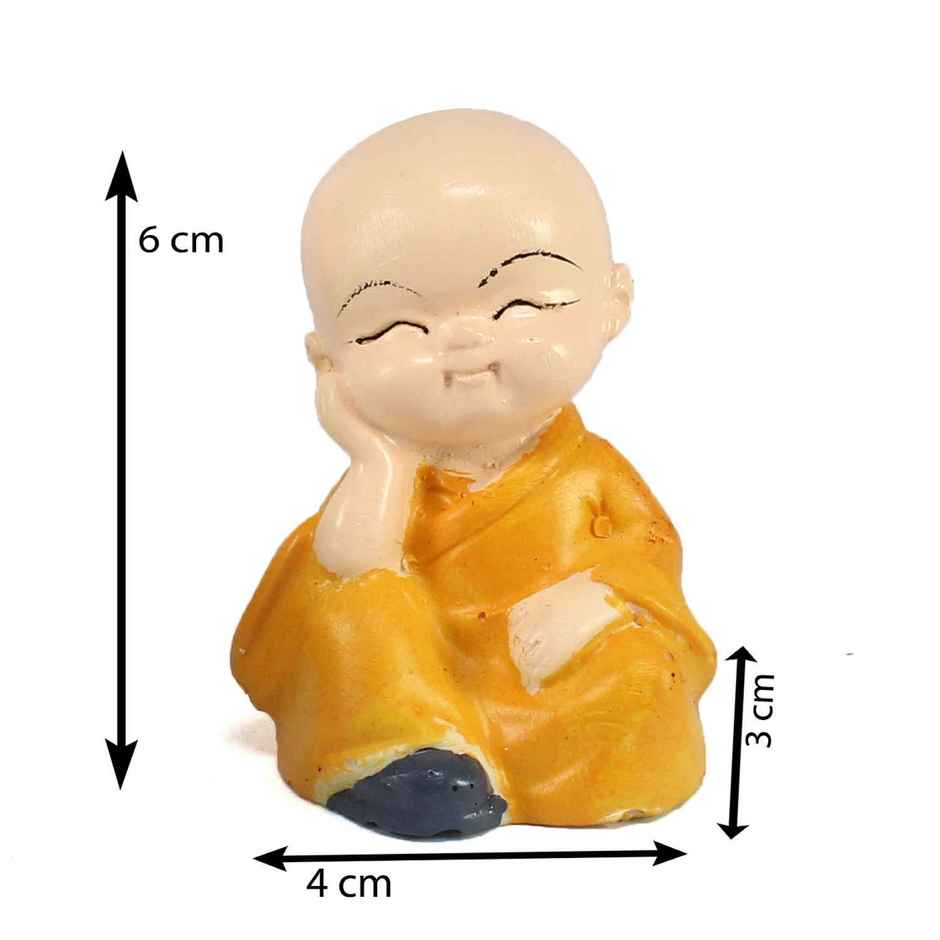 eCraftIndia Polyresin Set of 4 Little Monk Buddha Statues