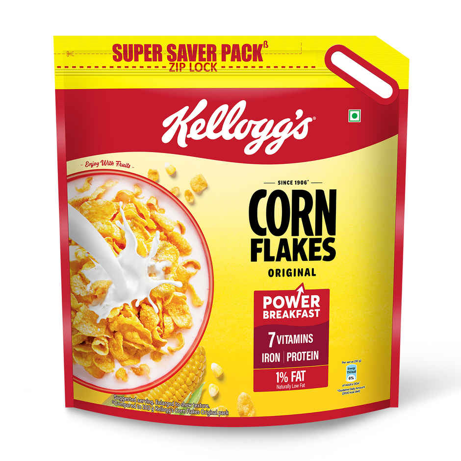 Kellogg'S Corn Flakes (1.2kg) & Amul Gold Full Cream Fresh Milk (Pouch) (500ml) Combo