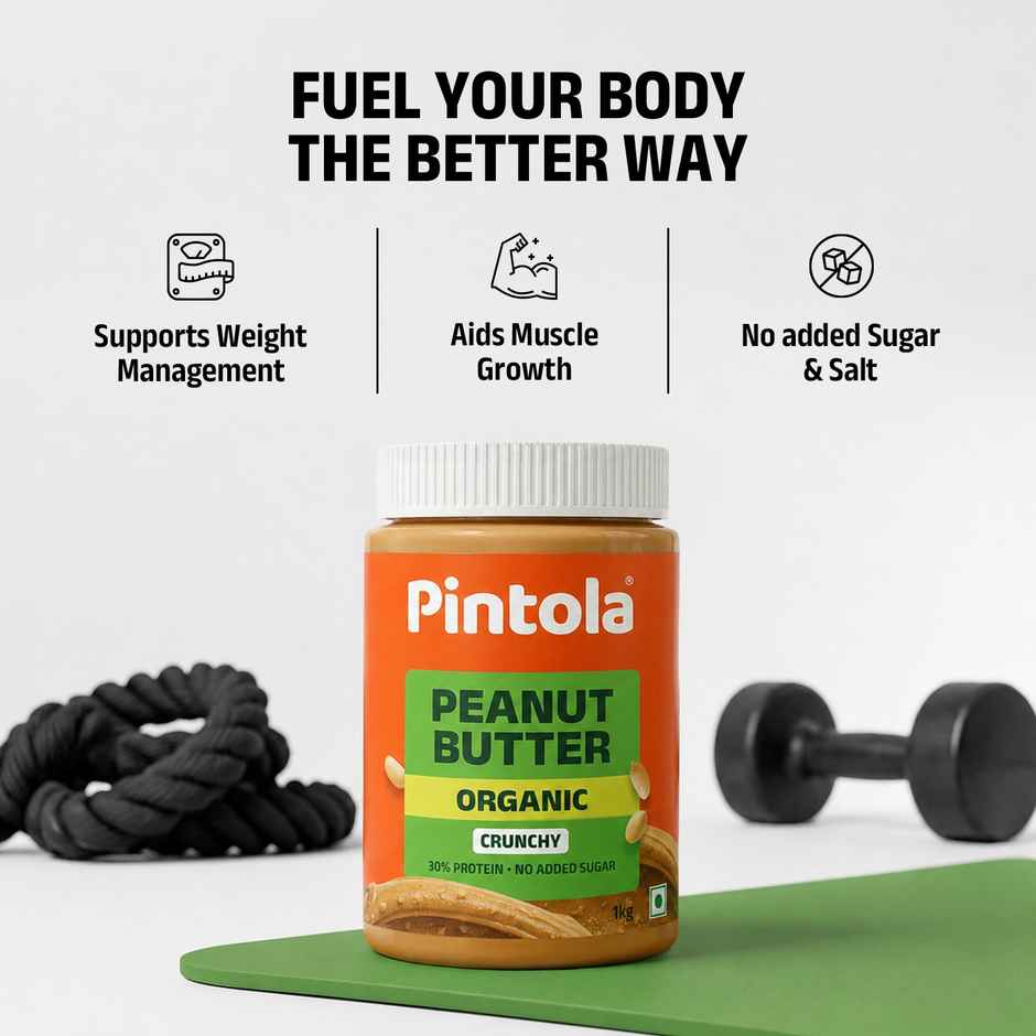 Pintola Organic Unsweetened Peanut Butter Crunchy