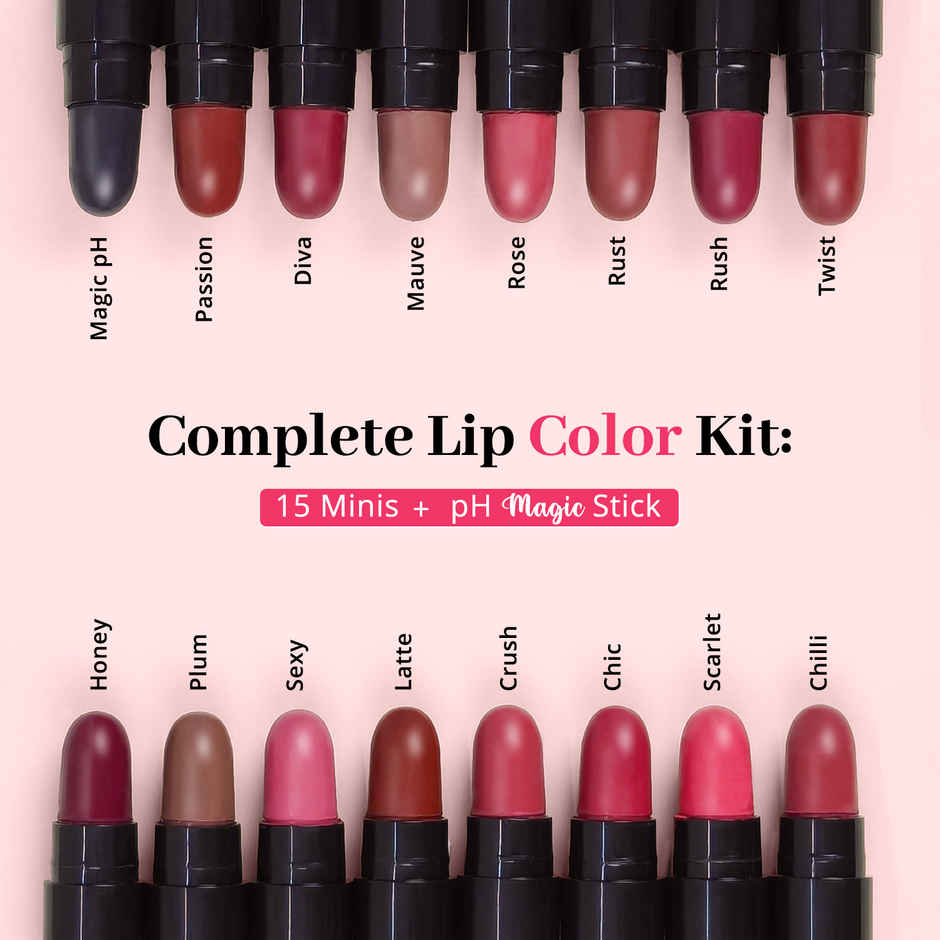 ENN Beauty Mini Lipstick Kit | pH Color Changing Lipstick | Set of 16