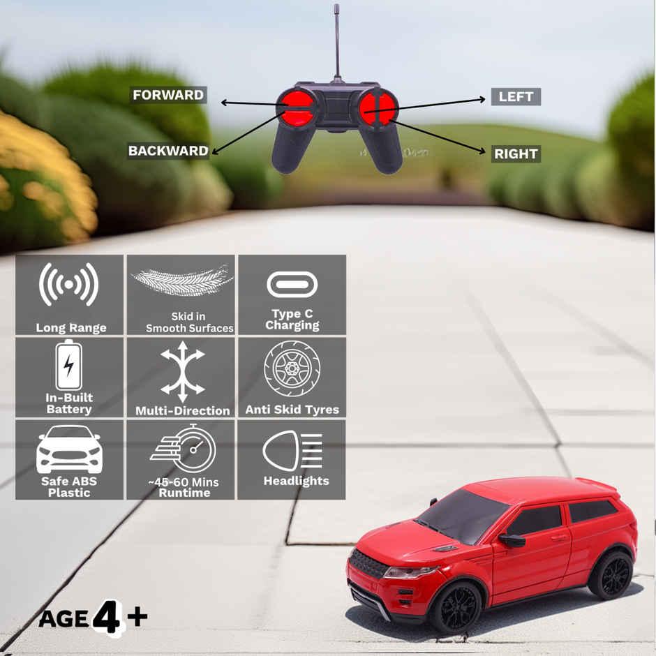 Frendo 1:24 Hi Speed Mini Remote Control Car -Rov Red