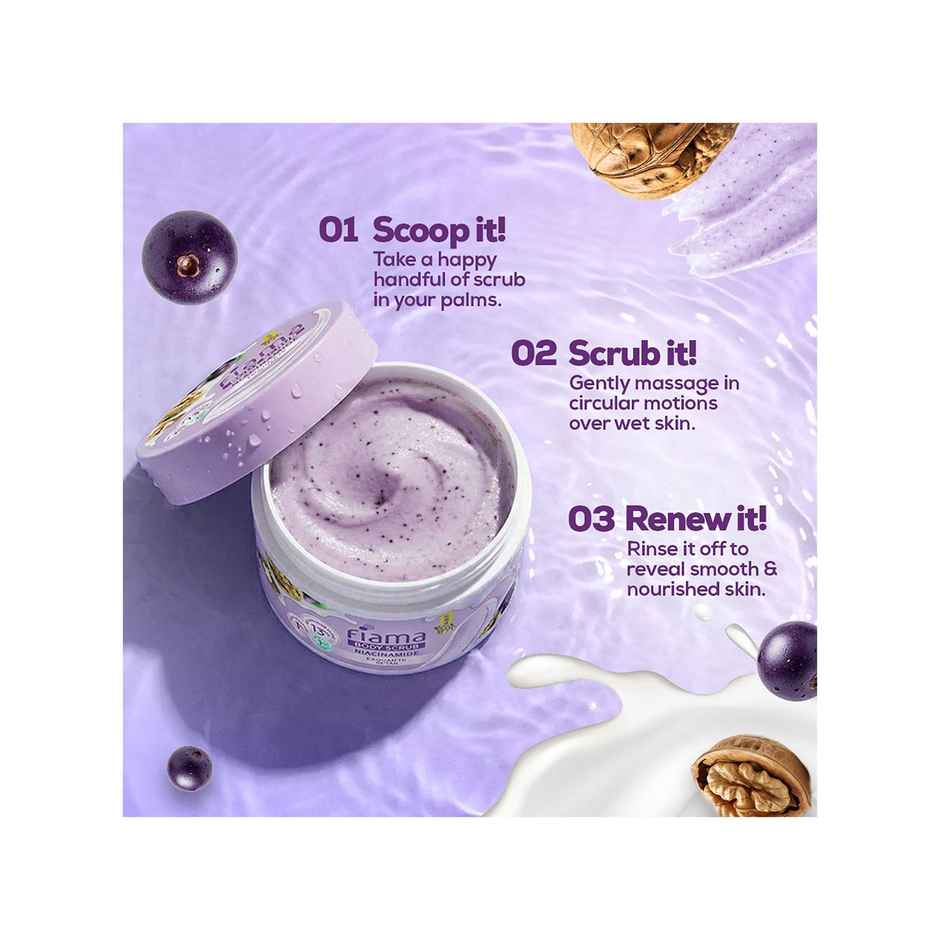 Fiama De Tan Body Scrub with 1% Niacinamide | Exfoliating Scrub for Instant Brightness