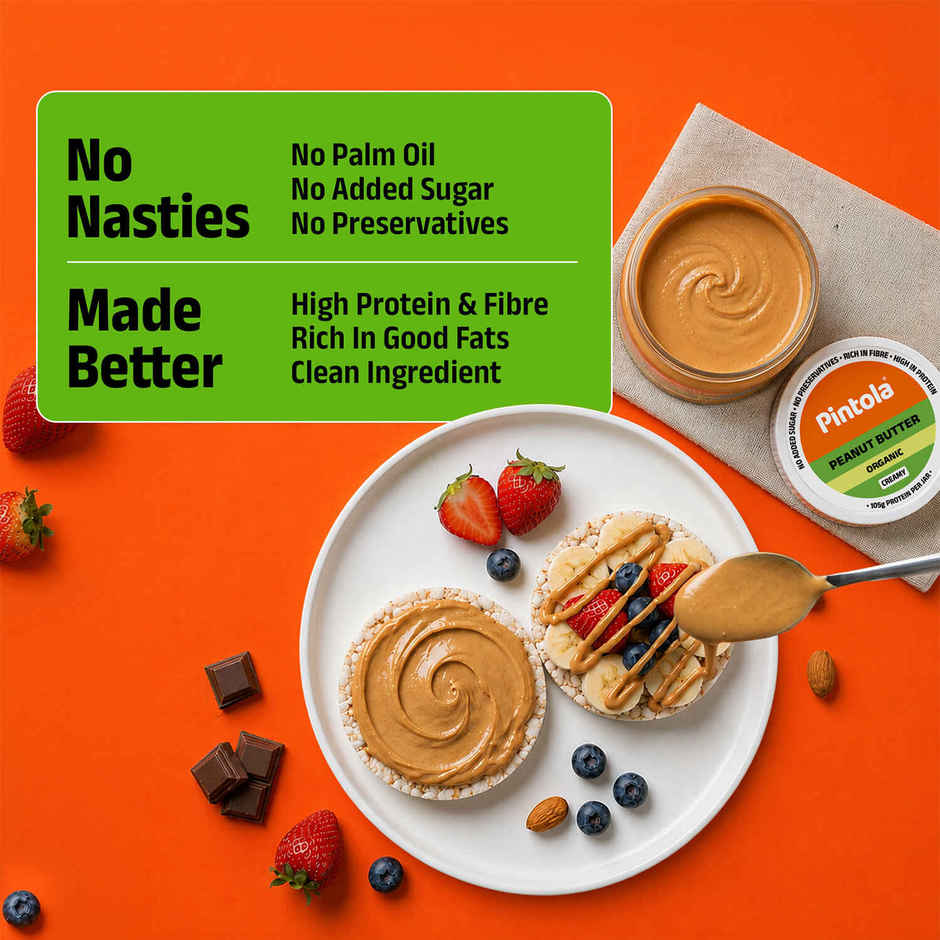 Pintola Organic Unsweetened Peanut Butter Creamy