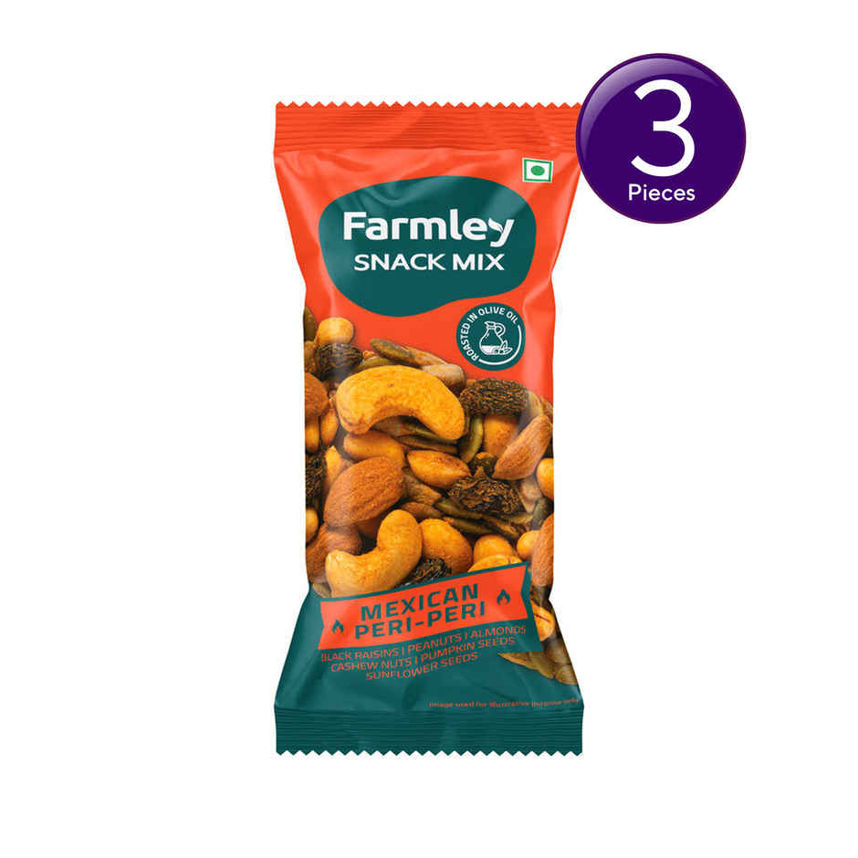 Farmley Snack Mix Dry Fruits- Mexican Peri Peri Combo 