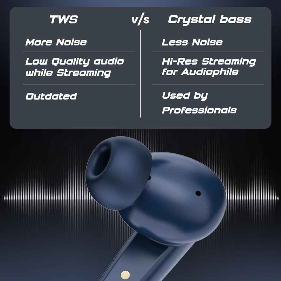 Truke Crystal Bass Earbuds - Cobalt Blue