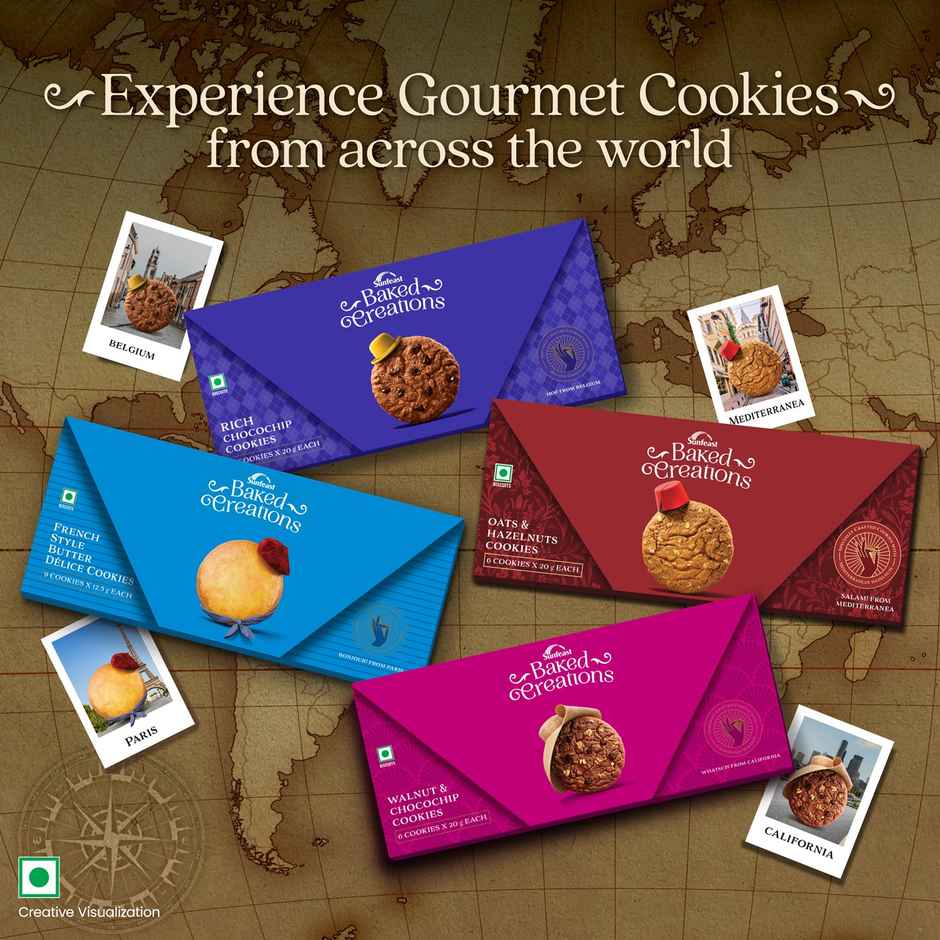 Oats & Hazelnut Cookies Crafted With Turkish Hazelnuts By Sunfeast Baked Creations