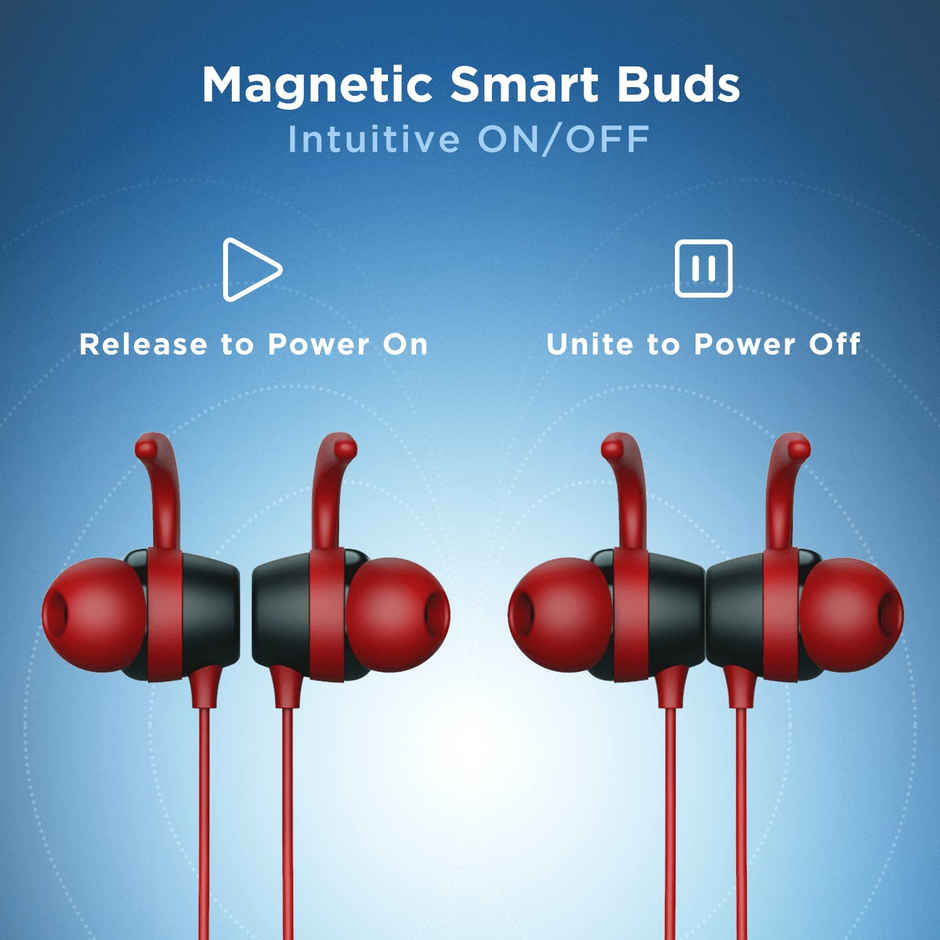 boAt Rockerz 255 Neo Bluetooth Wireless in Ear Earphones with Mic with Enx- Tech(Maroon Madness)