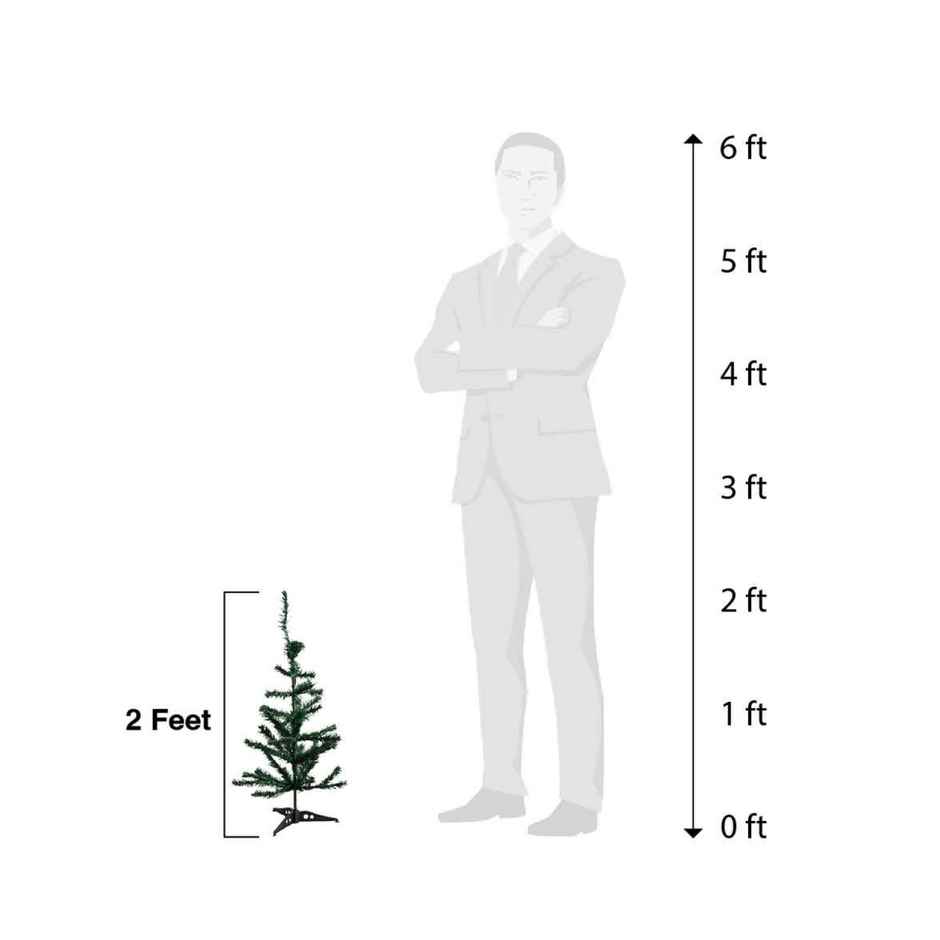 Artificial Christmas Tree | 2 ft | Ideal for Home, Office & Party Decor | Easy to Set Up | Picfest
