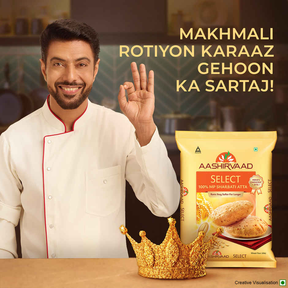 Aashirvaad Select | Pure MP Sharbati Wheat Atta for Soft Makhmali Rotis