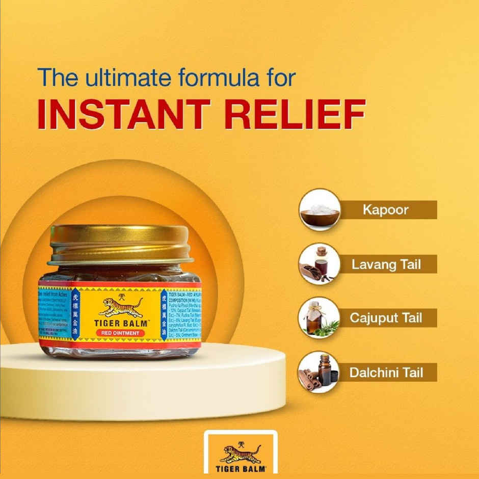 Tiger Balm Red Ointment For Effective Relief | Ayurvedic Pain Relief Balm