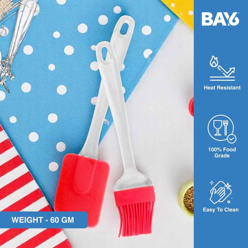 BAY6 Silicone Spatula & Oil Brush Set (2pc)