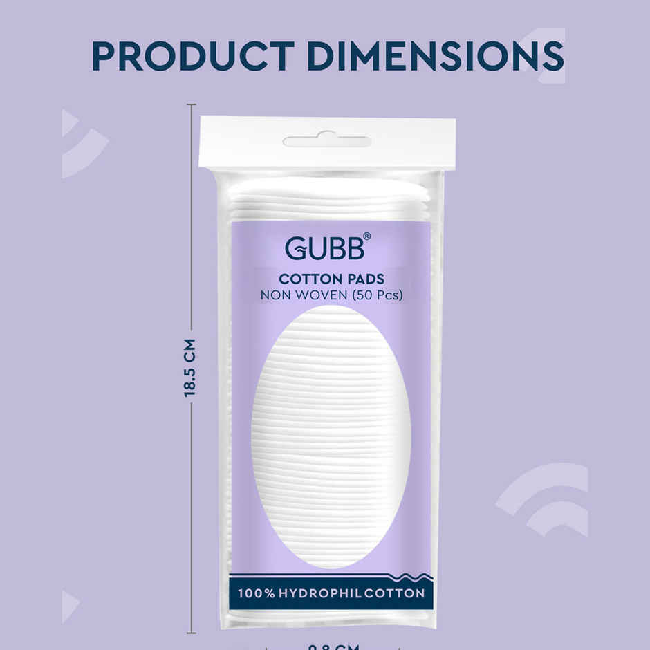 GUBB Cotton Pads Non Woven - Pack Of 50