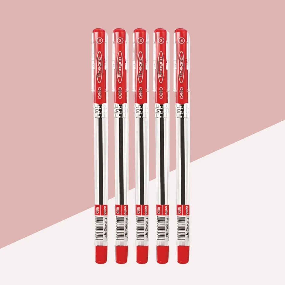 Cello Finegrip Red Ball Pen