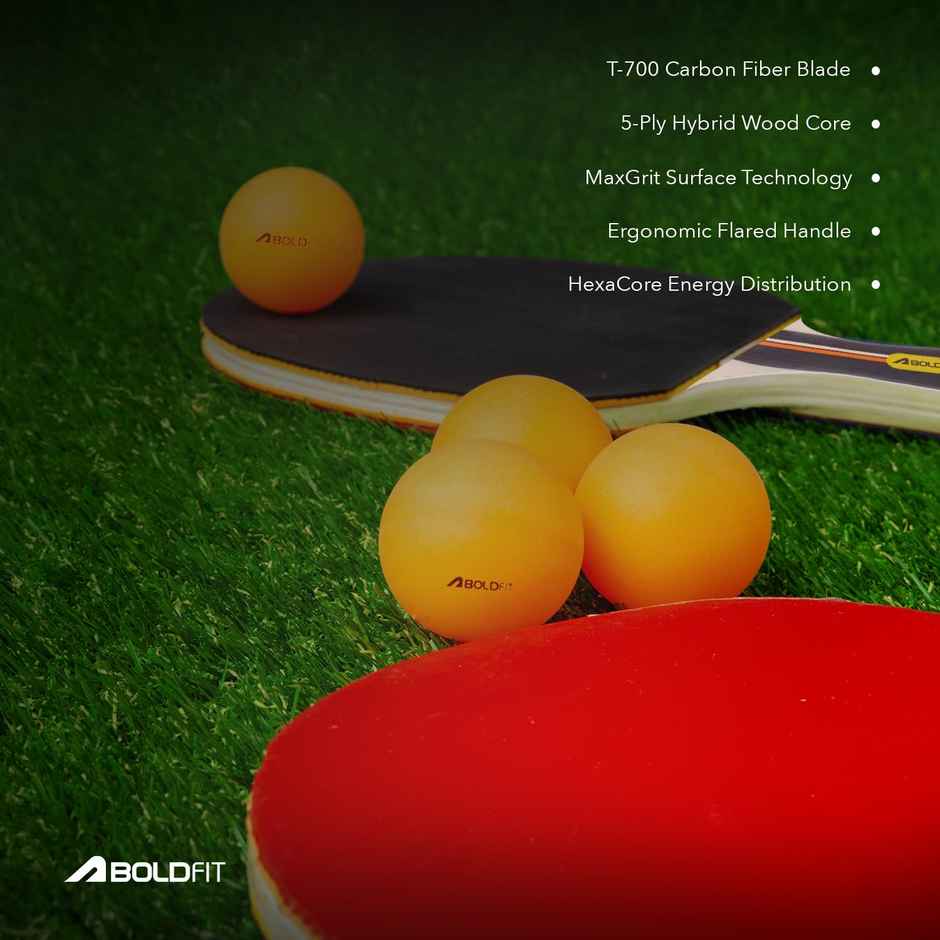 BOLDFIT Table Tennis Racquet Set | Professional TT Bat, Grip for Home Play