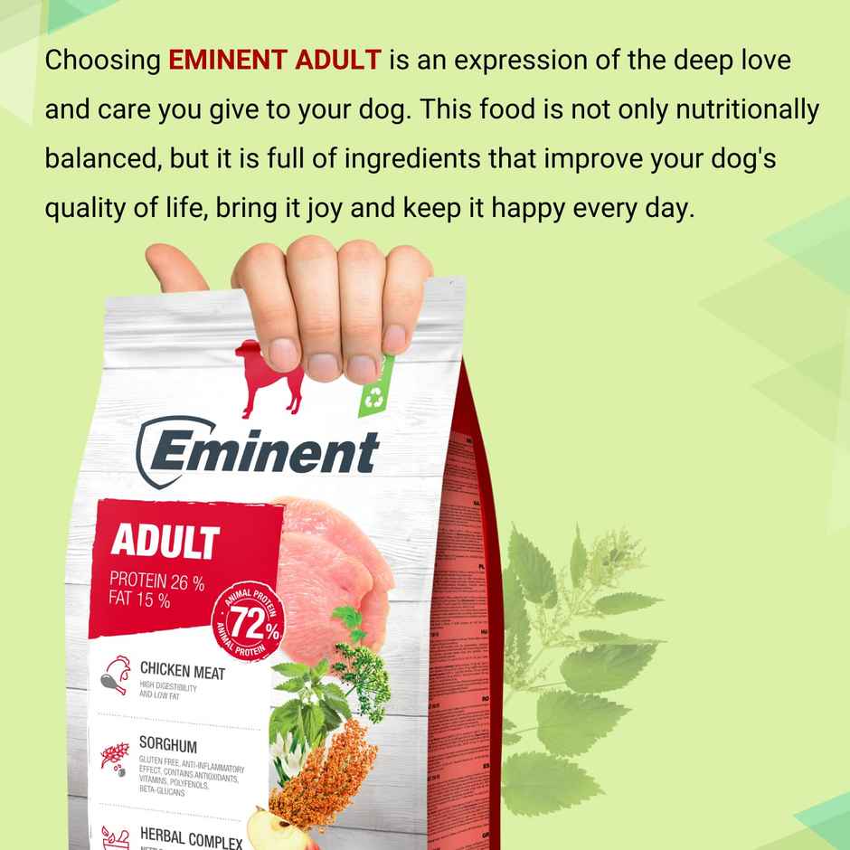 Eminent High Nutrition Dry Food For All Breeds Adult Dogs