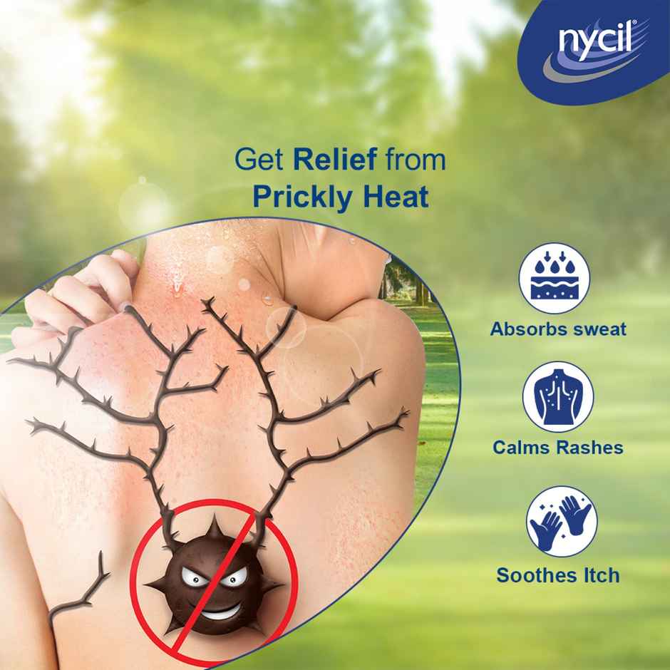 Nycil Germ Expert Prickly Heat Powder - Classic, (Get 60g Free)