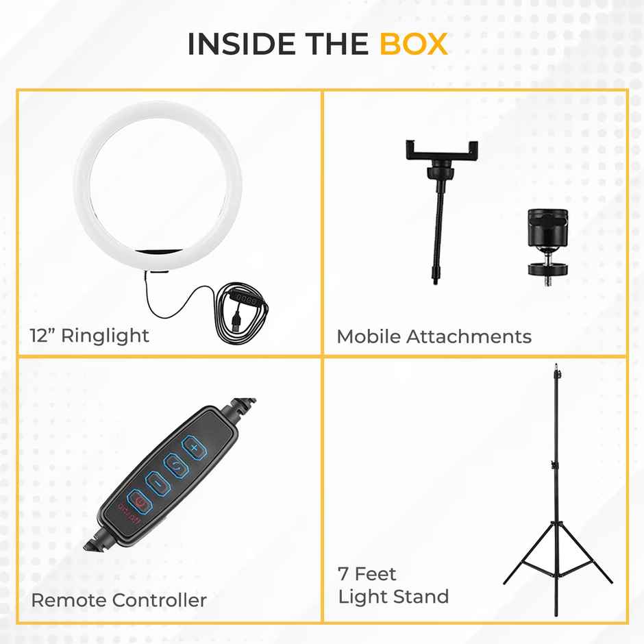 Tygot 12 Inch Ring Light with 7 Feet Tripod Stand