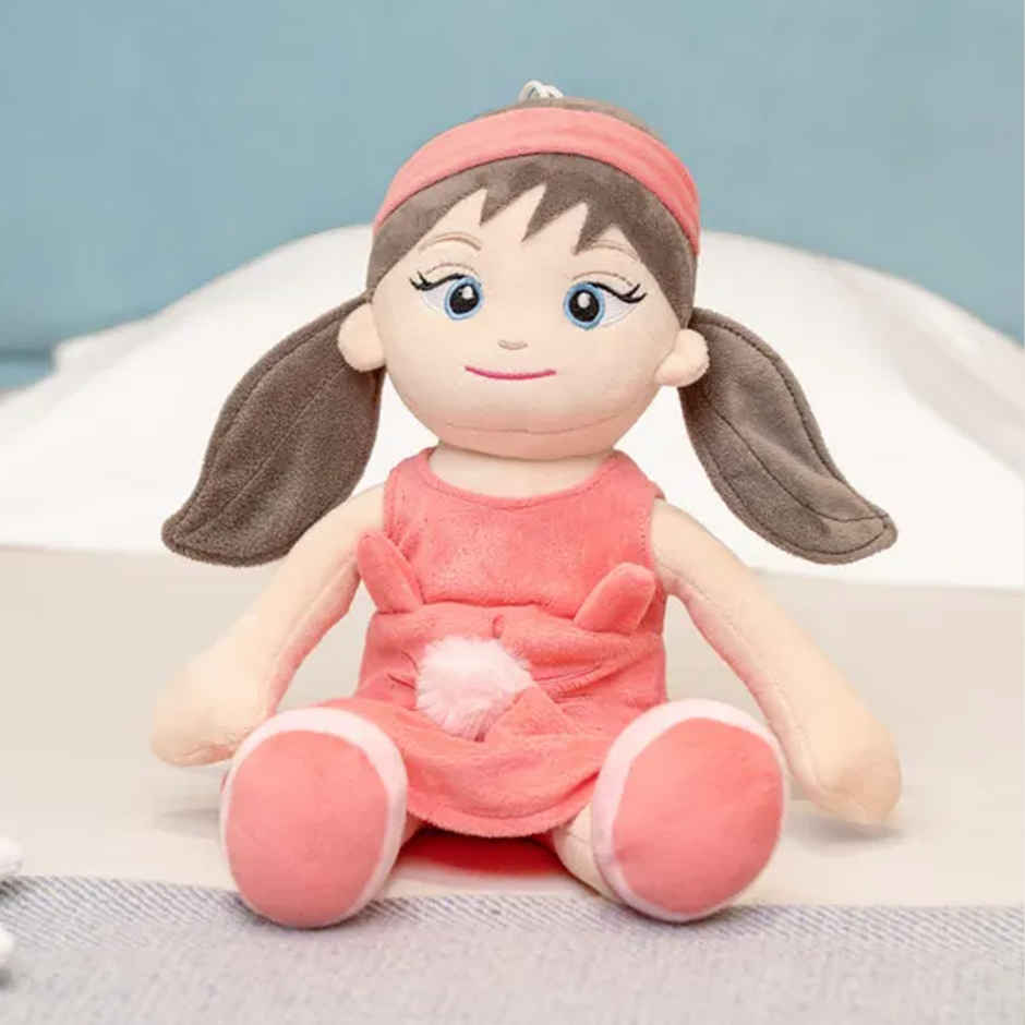 Mirada 38Cm Doll With Pom Pom - Coral