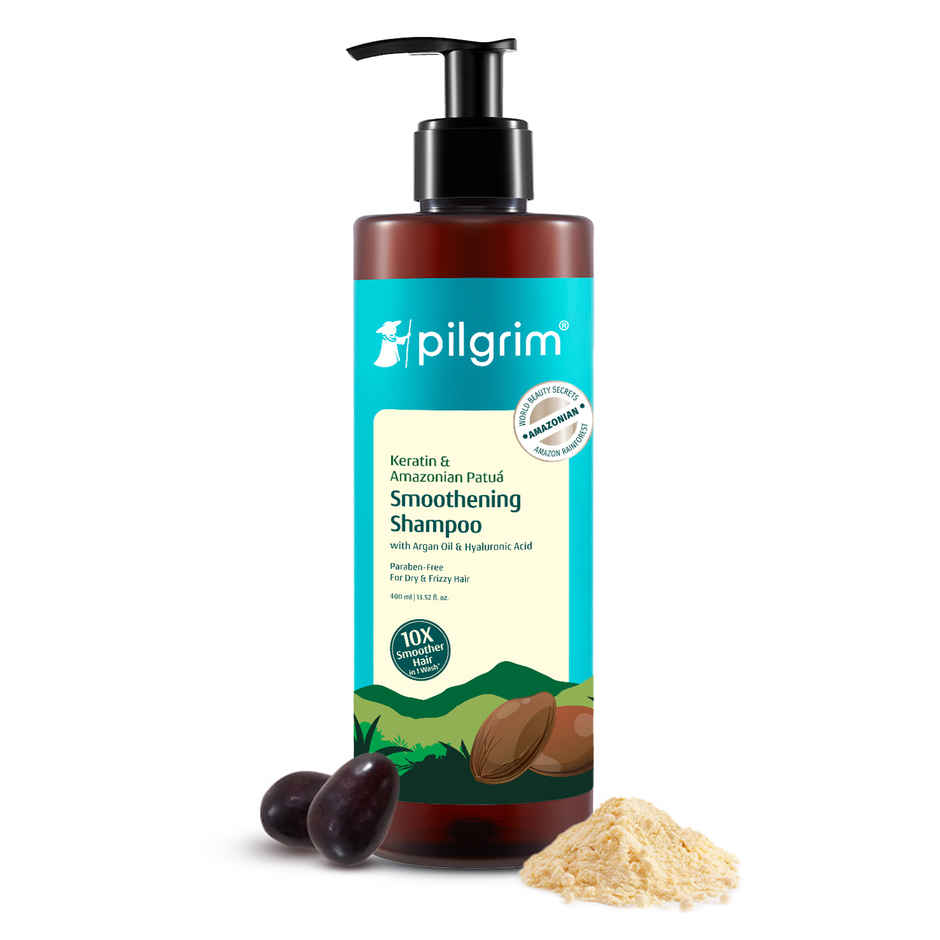 Pilgrim Keratin & Amazonian Patua Smoothening Shampoo for Smooth, Frizzy & Shinier Hair