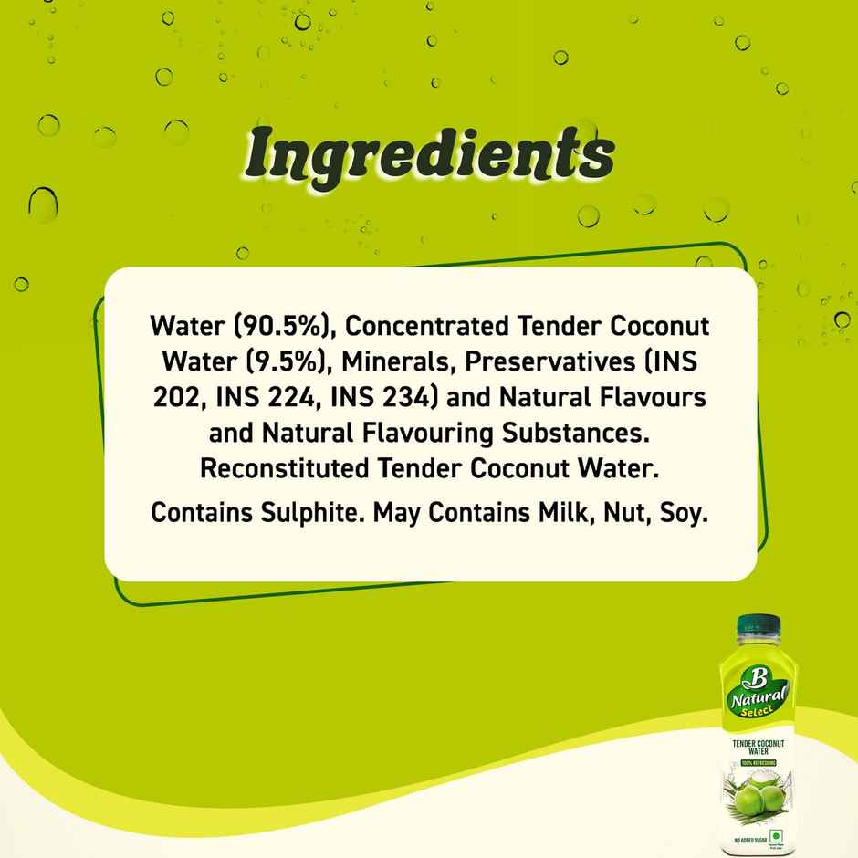 B Natural Select Tender Concentrate Coconut Water