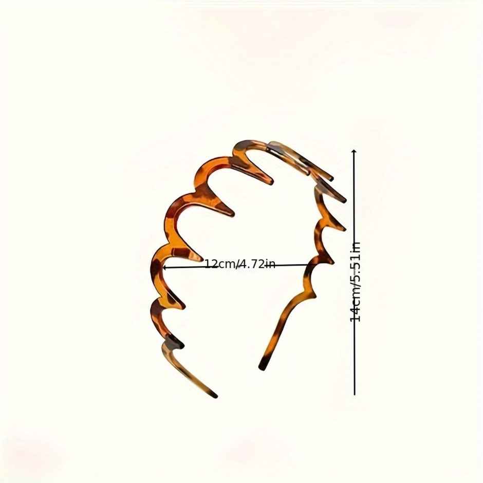Chronex 2 Pcs Chic Resin Wave Hairbands For Women | AsBAUted