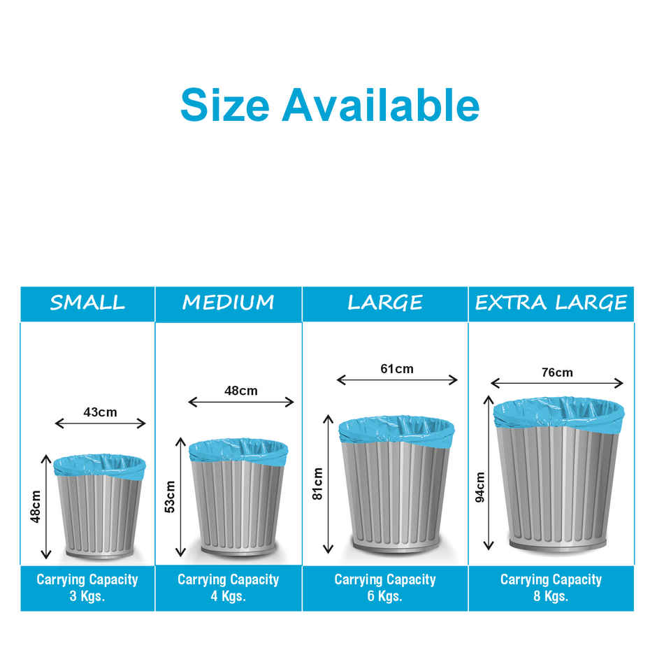 Smart One Garbage Bag Roll Blue - Small - 17 x 19 Inch