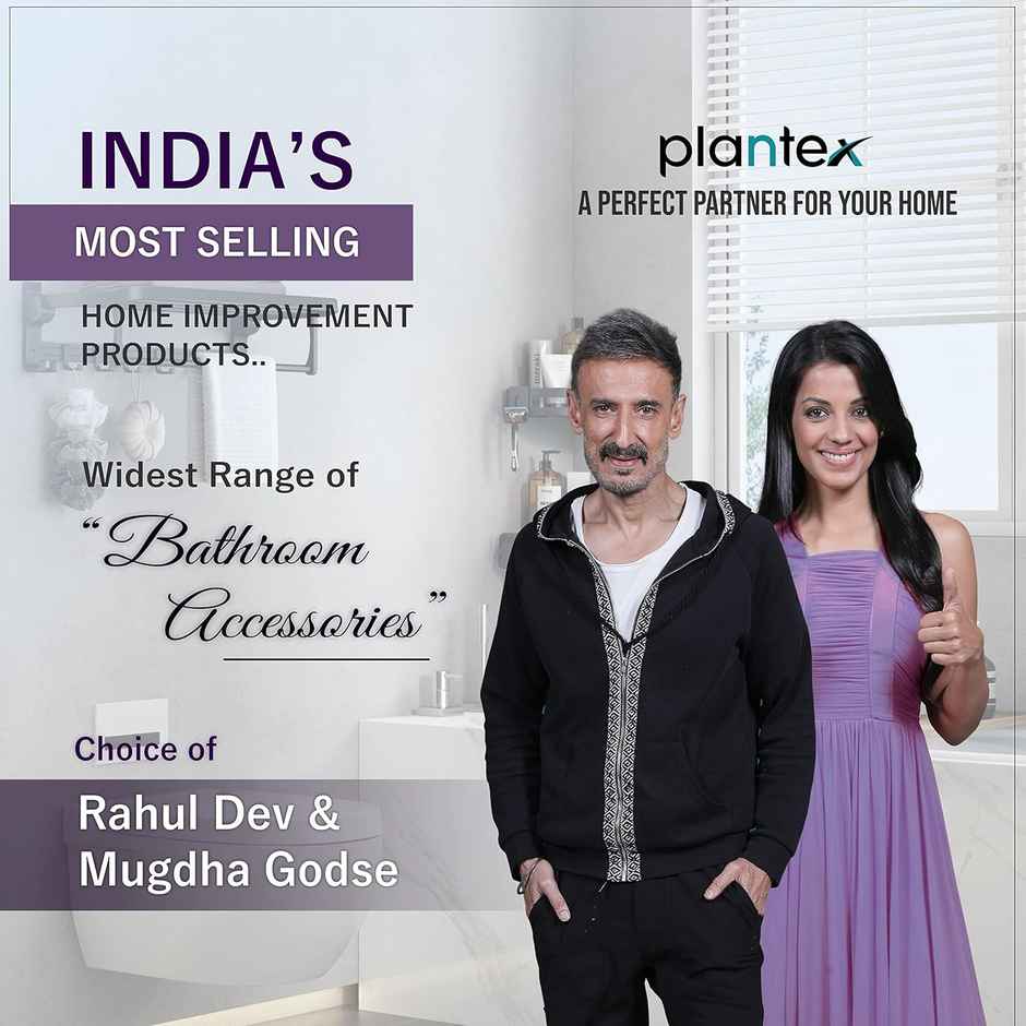 Plantex ABS Plastic Refillable Soap Dispenser for Shampoo Body Lotion - Chrome Finish