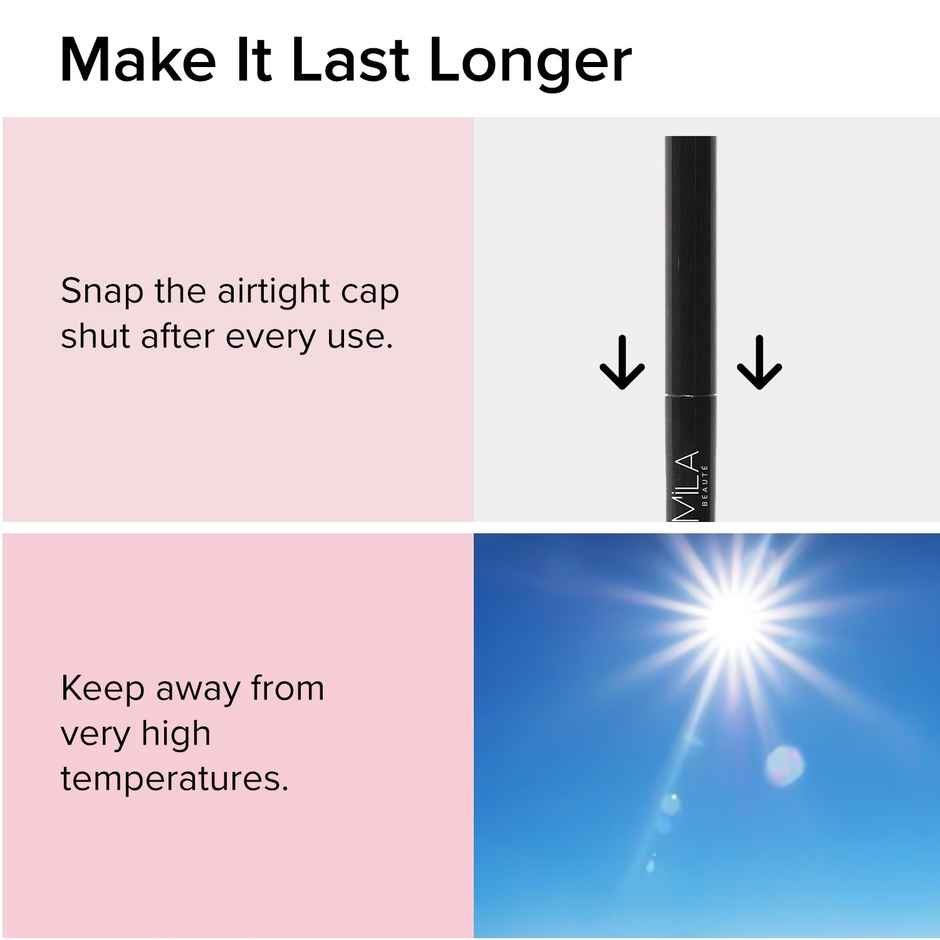 Mila Beaute Hypnot Eyes Kajal Waterproof & Smudgeproof 24Hr Longwear - Black