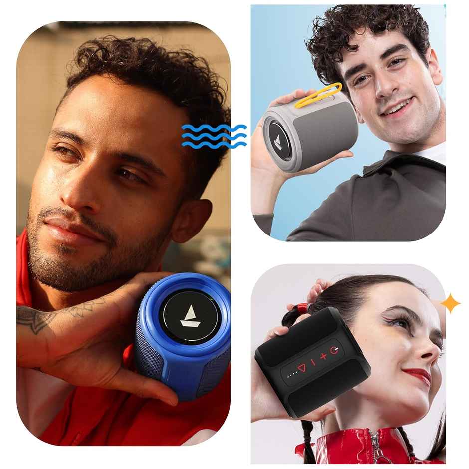 boAt Stone 352 Bluetooth Speaker w/ 10W RMS Stereo Sound & IPX7 Water Resistance (Raging Black)