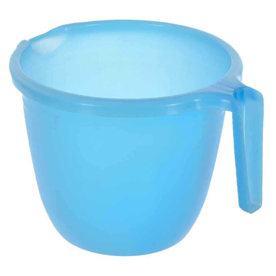 Kuber Industries Plastic Bathroom Mug|Pack Of 2 |(Black & Sky Blue)
