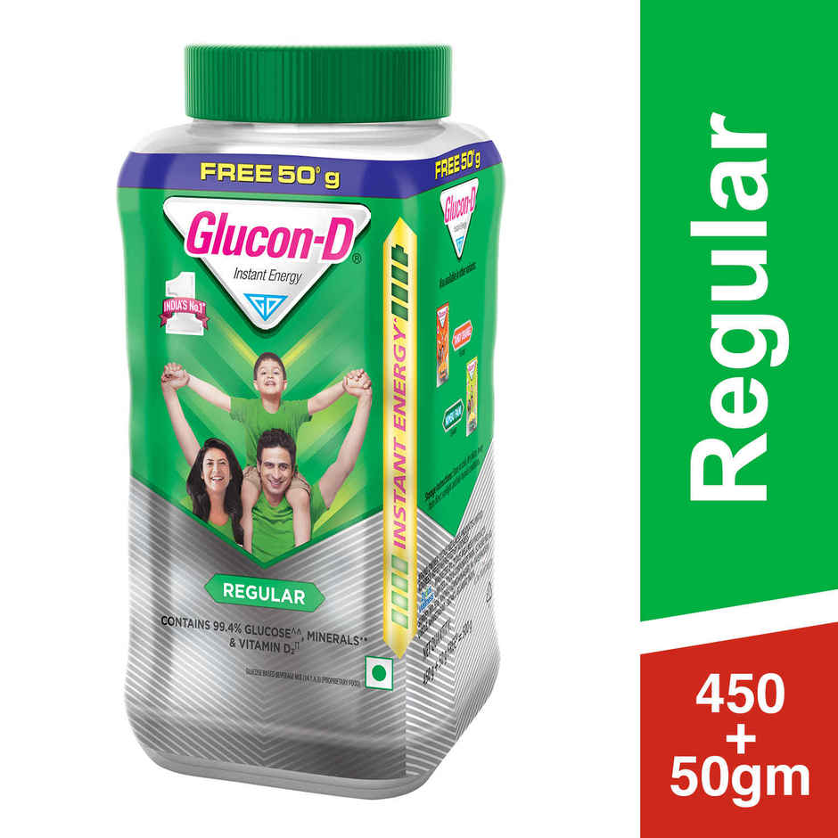 Glucon-D Regular with 3 Benefits of Energy, Recovery, and Immunity