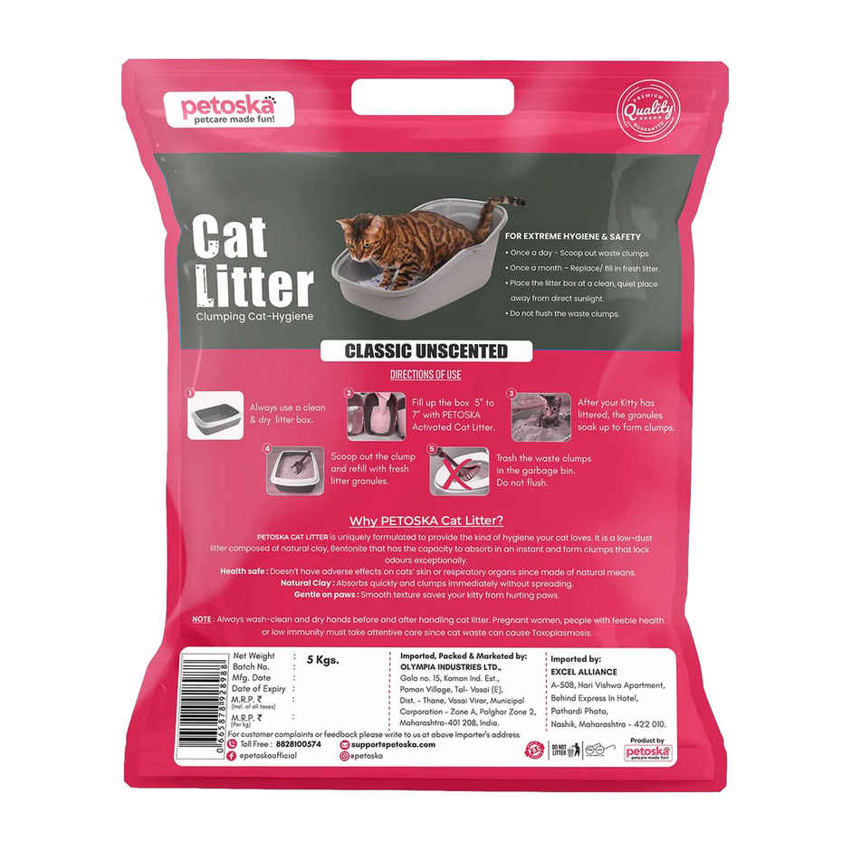 Petoska Bentonite Cat Litter | Rose Fragrance