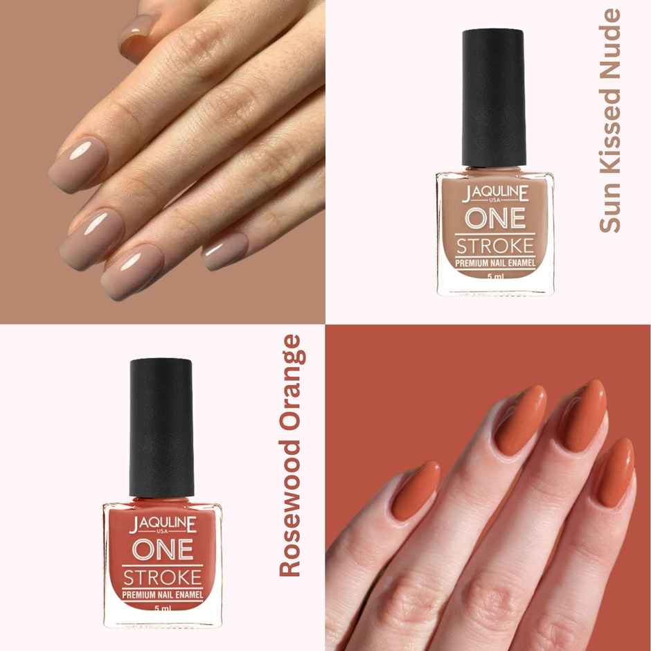 Jaquline USA Color Crush Nail Paint Set of 4 | Long Lasting | Chip Resistant | Highly Pigmented