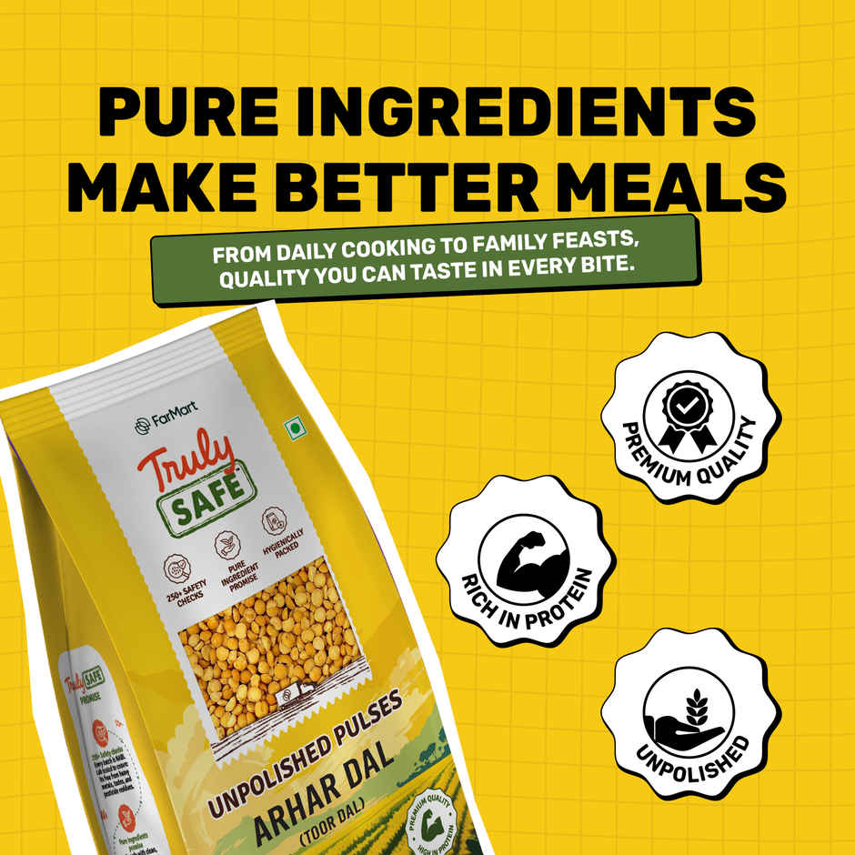 Truly Safe Toor/Arhar Dal | Unpolished Dal
