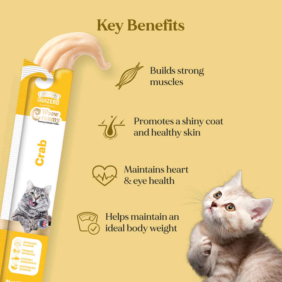 Grain Zero Creamy Lickable Cat Treat - Crab