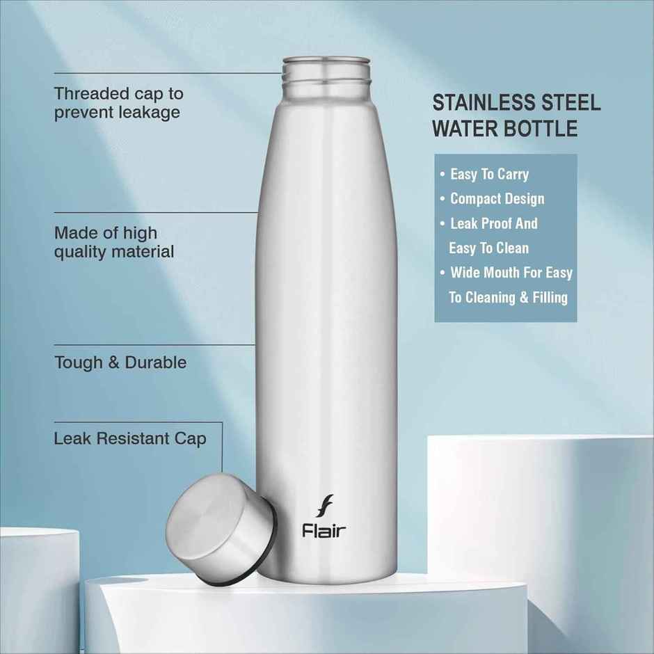 Flair Ace 2A Stainless Steel Water Bottle 800 ml | Silver